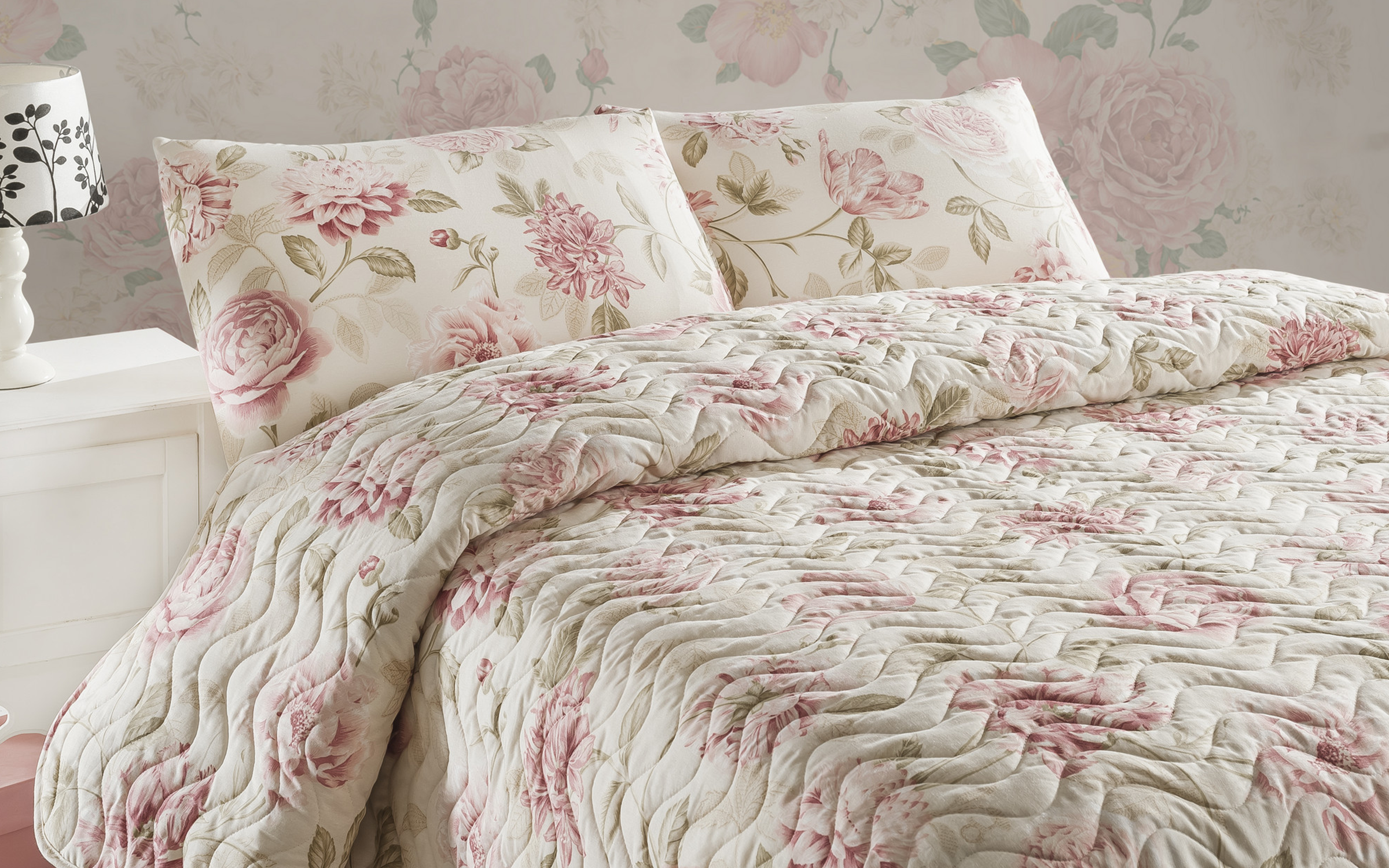 Cuvertura 3 piese 200/220 cm Rosas, multicolor  1